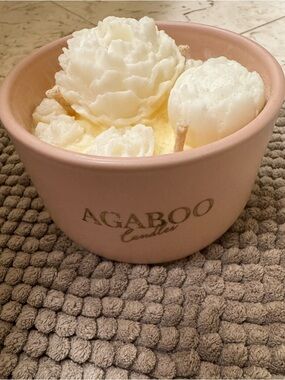 Agaboo Ceramic Flower Candle Bowl